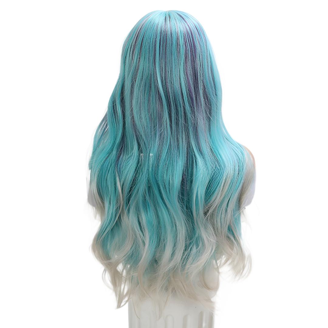 Fashion Women's Wig Middle Part Gradient Three Colors Large Volume Long Curly Full Wig Wholesale