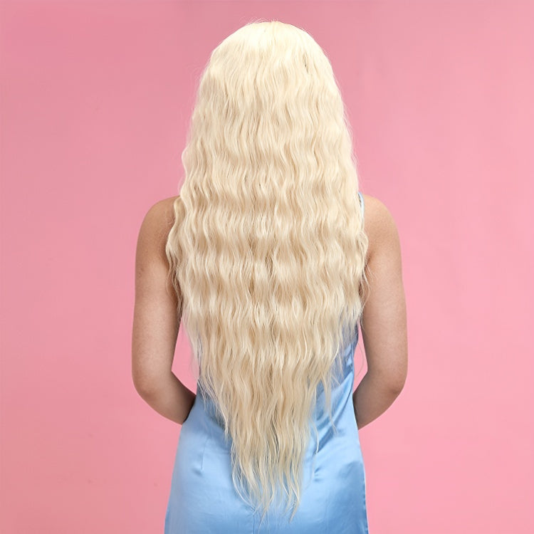 Hot Selling Long Water Wave Fashion Curly Hair Front Lace Wig Cosplay Fashion Wig