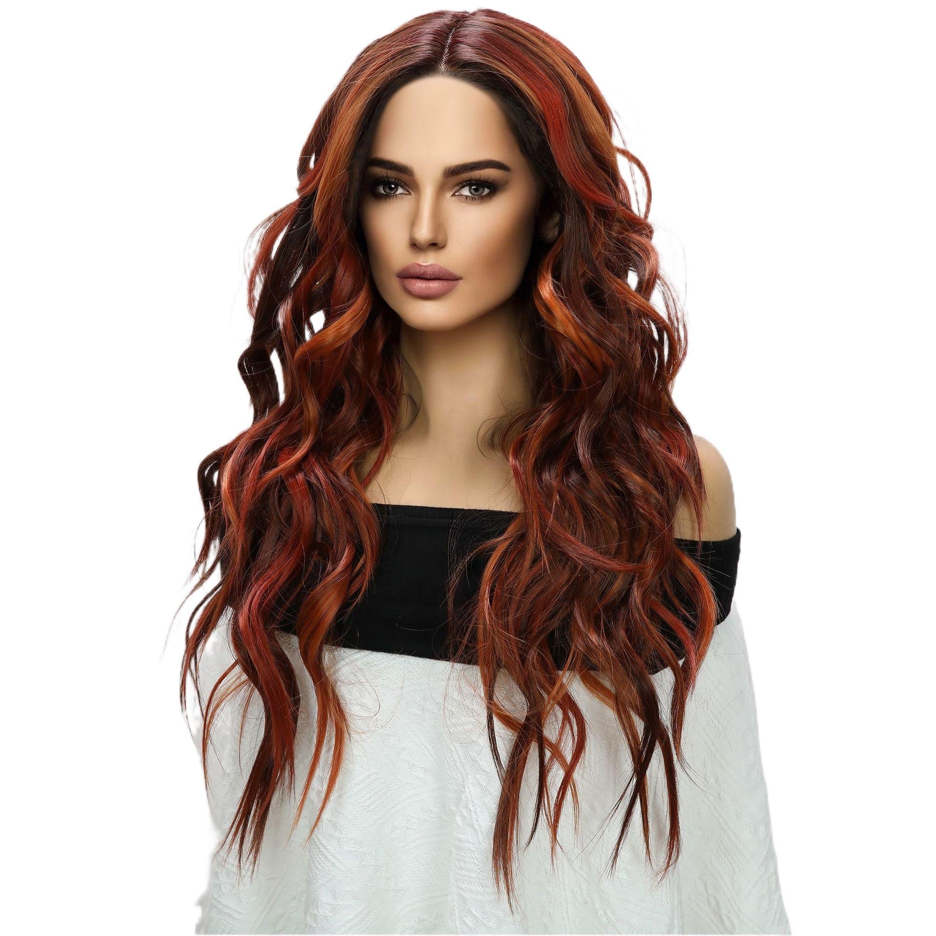 Fashion Lace Front Wig Coffee Color Curly Hair Hot-Selling Wig