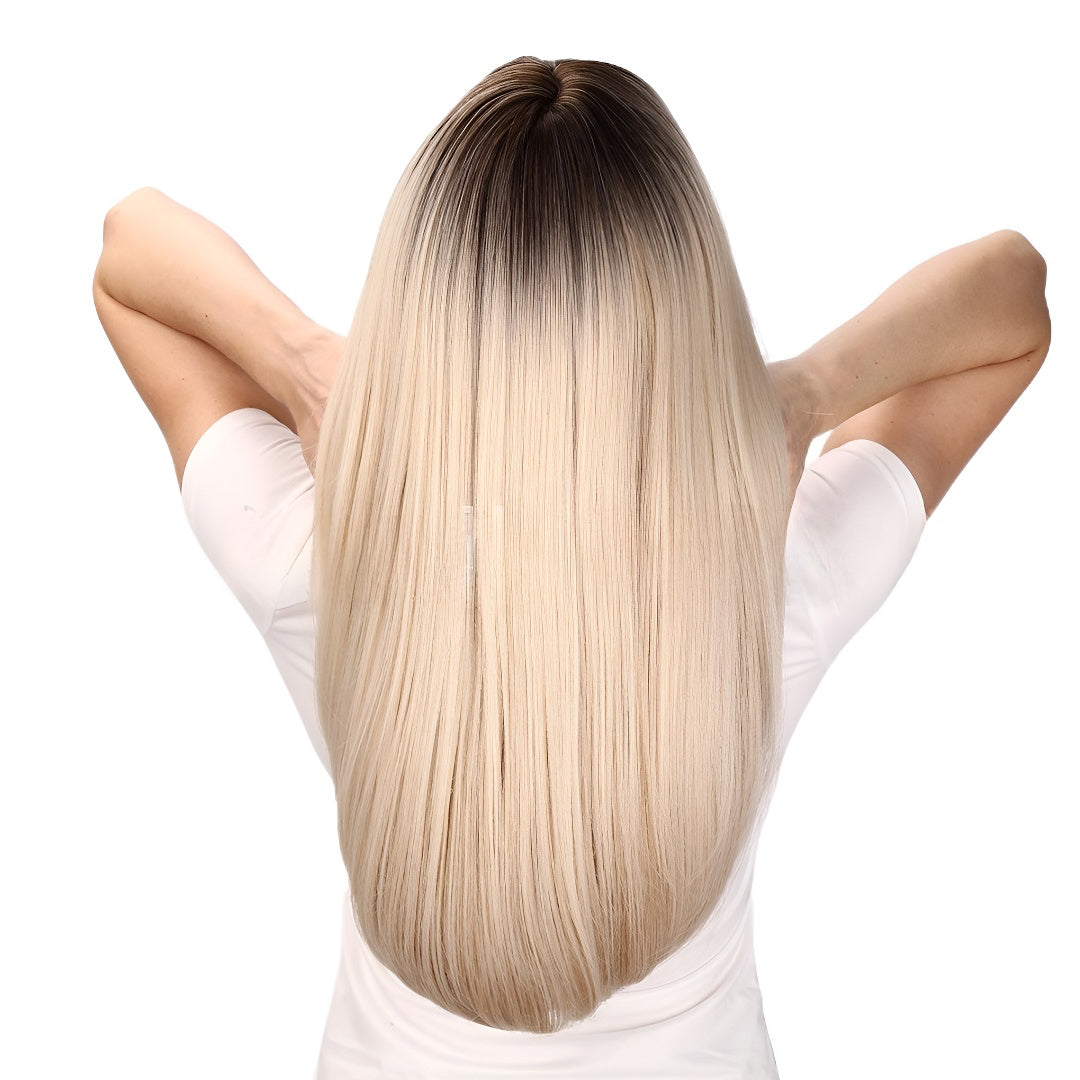 Hot-selling Golden Brown Gradient Curly Bangs Wig Hot-selling Wig
