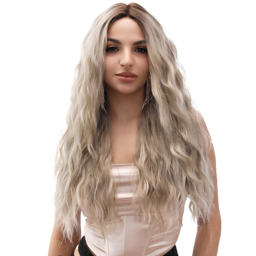 Fashion Front Lace Wig High-Grade Gray Curly Wig Hot-Selling Wig