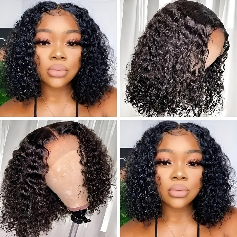 Short Curly Lace Front Parted Wig for Women, Natural Everyday Style