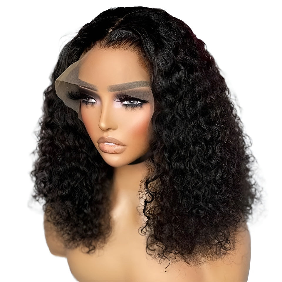 200% Density Pixie Curly Wigs 5x5 Lace Wig SDD Wig Small Curly Wig