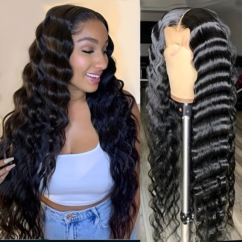 Fashion Water Wave Synthetic Hair Wig Hot-Selling Small Curly Front Lace Long Curly Hair