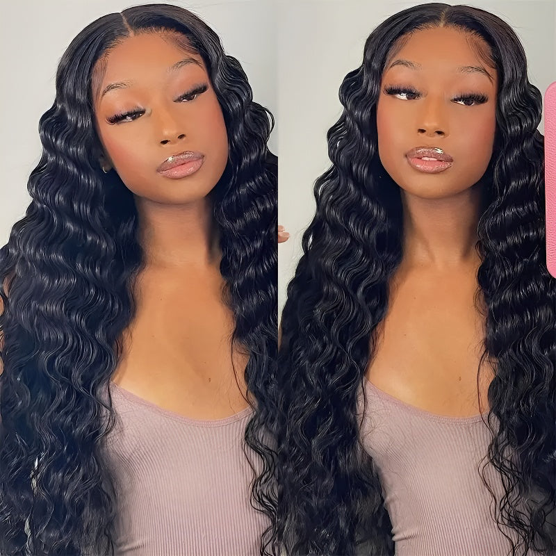 Fashion Water Wave Synthetic Hair Wig Hot-Selling Small Curly Front Lace Long Curly Hair