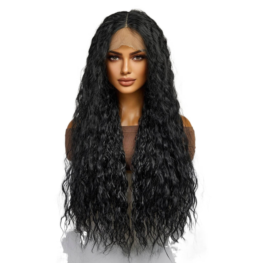 Lace Wig Small T5*1 Curly Long Curly Wig Full Head Hand-Woven Lace Small Curly Natural Hair