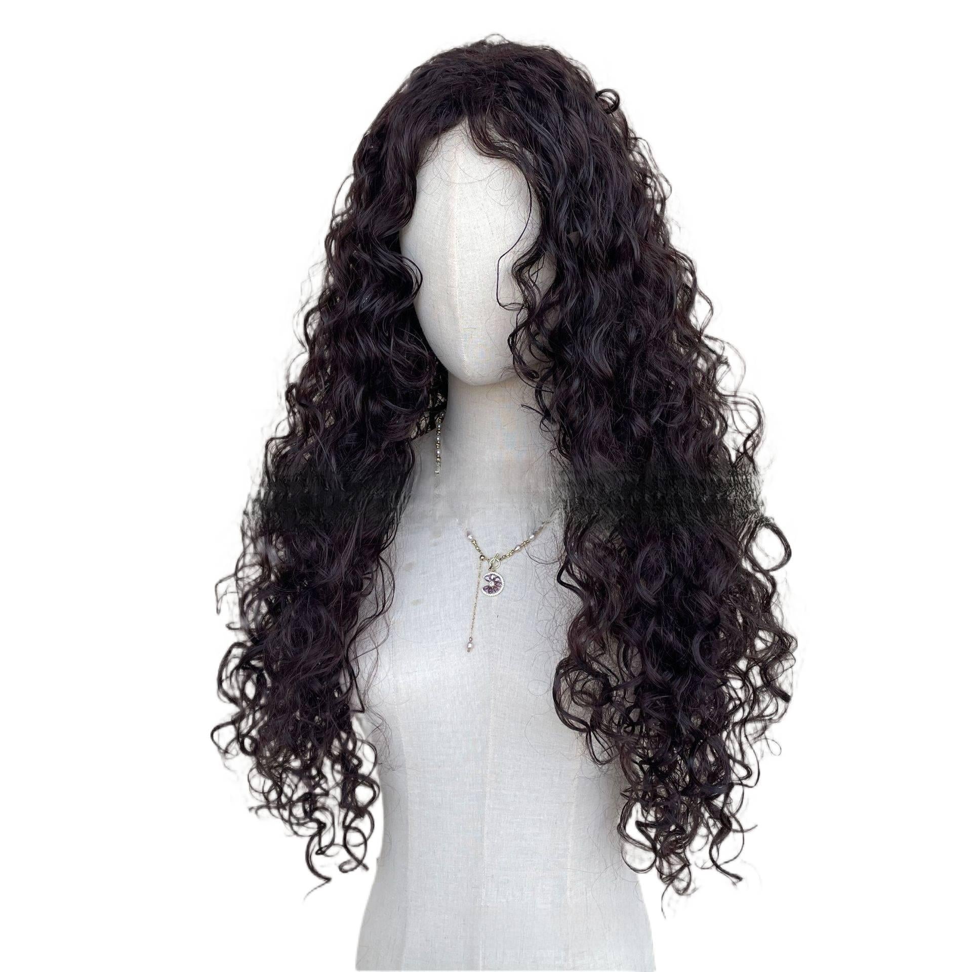 Wig Black Brown Latin American Curly Wig Long Curly Hair Wig