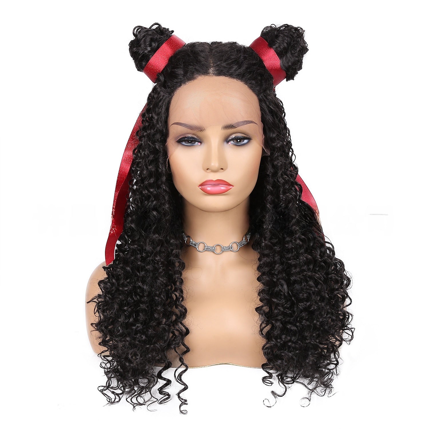 Women's Lace Front Wig Afro Small Curly Wig Head Cover Curly Wigs