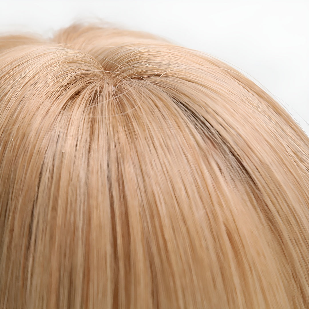 Hot-Selling Fashion Wig for Women with Bangs, Light Brown Long Straight Hair, High-Temperature Fiber Wig, Same-Day Delivery