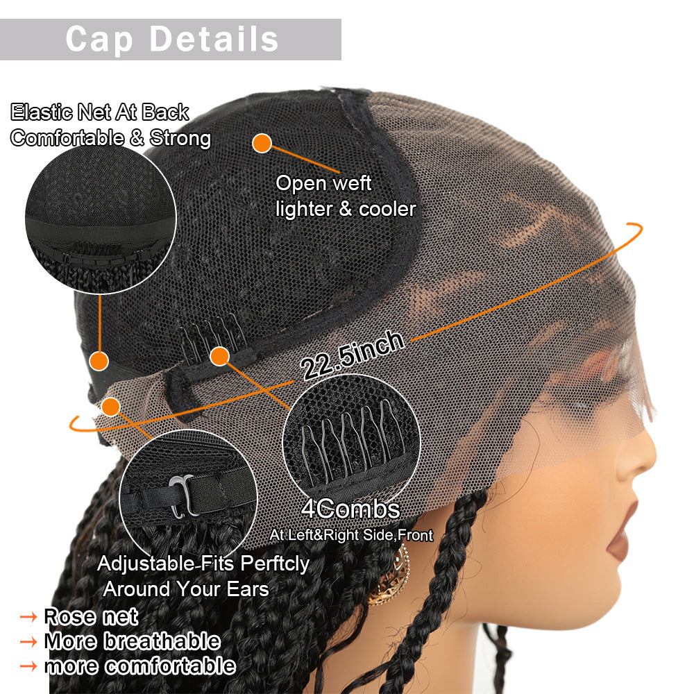 3 Hand-Woven Wig Headband Braids Women's Dreadlocks Goddess Locs Three-Strand River Locs
