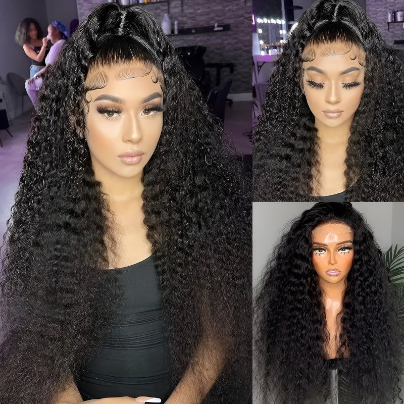 Fashion Front Lace Edge 13*4 Wig Hot Selling Small Curl Wrap Tube Afro Wig